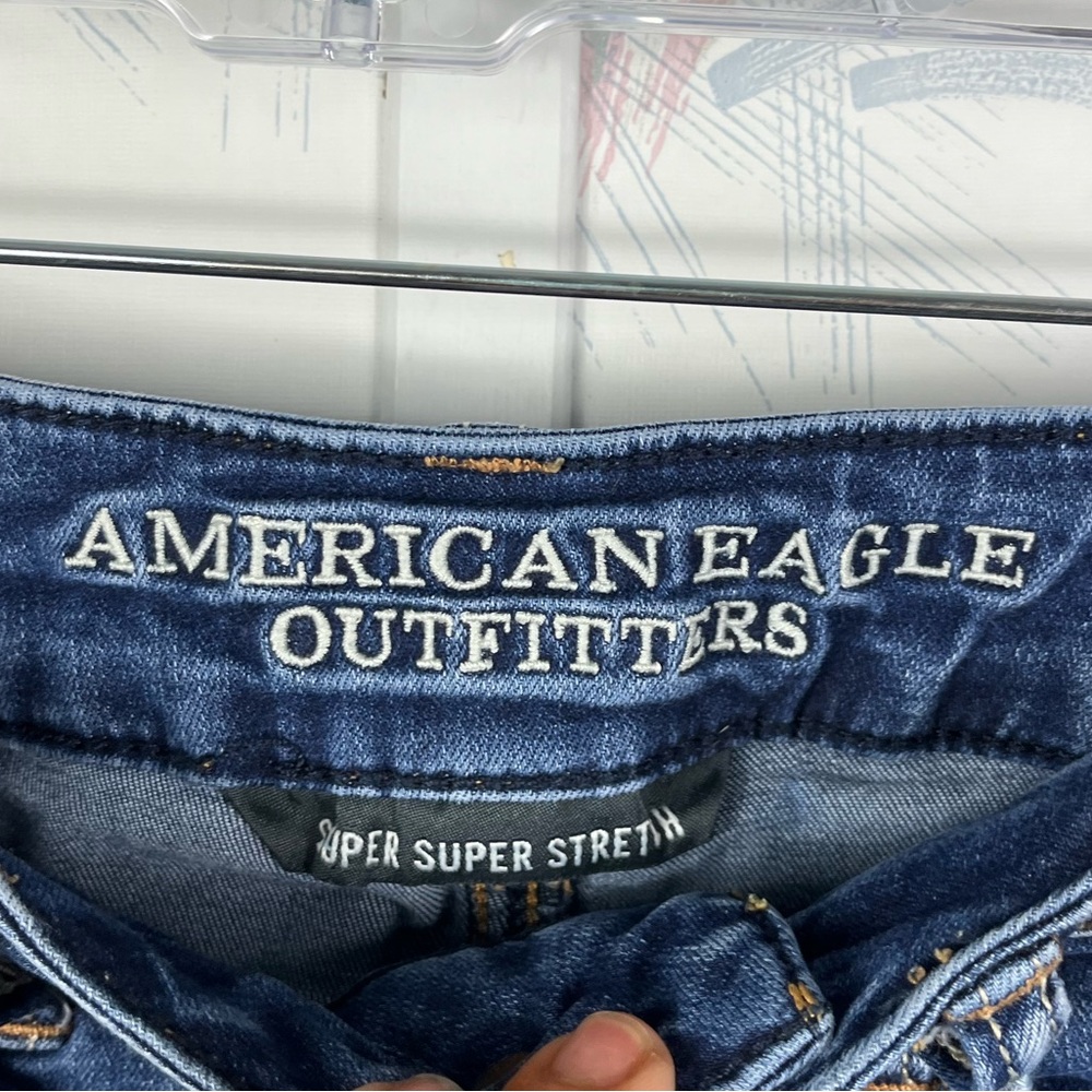 American Eagle Outfitters Hi-Rise Shortie Shorts Super Super Stretch 6 - Picture 7 of 10